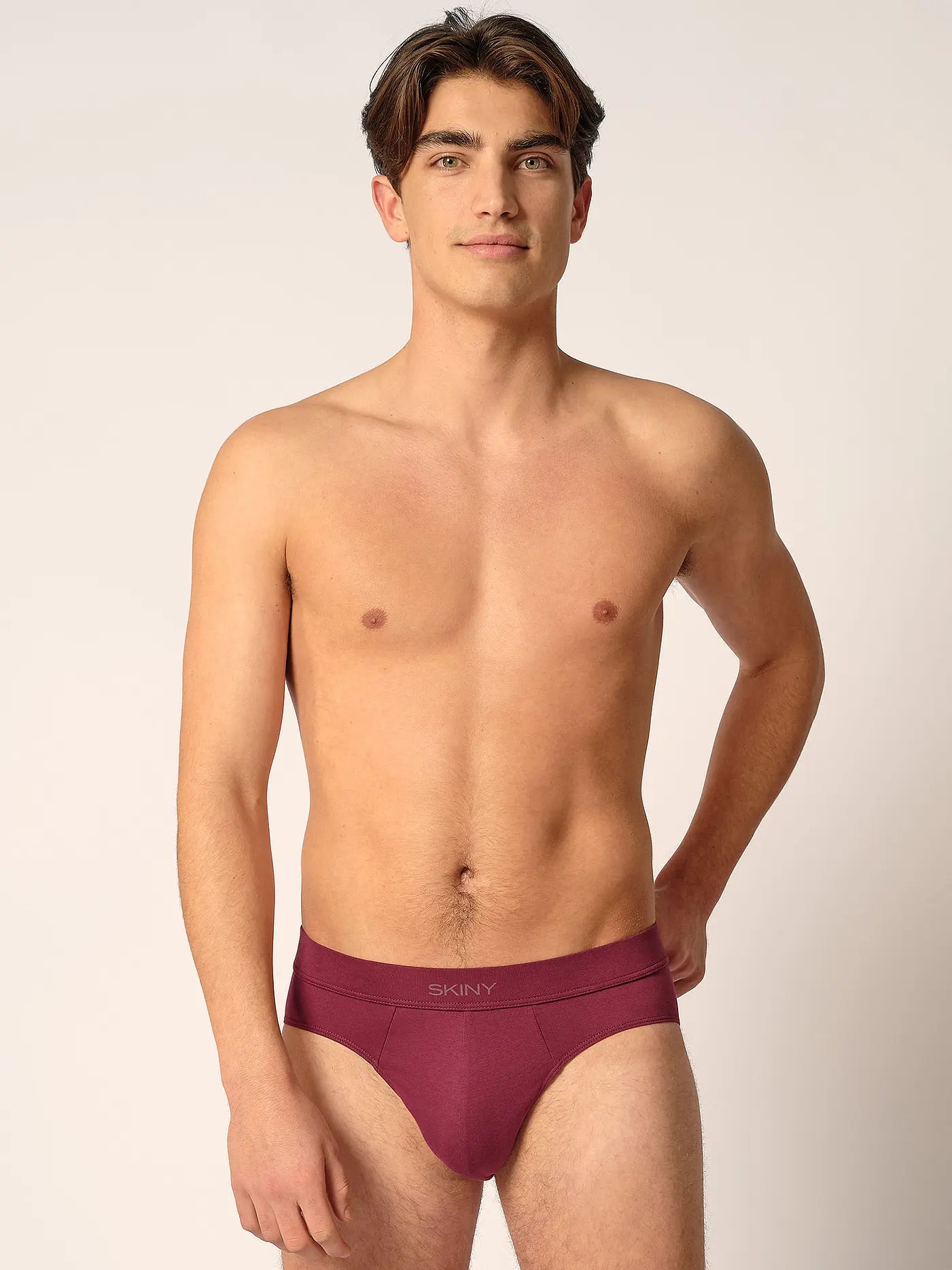 SKINY | Brasil Slip Organic Cotton Deluxe Anthra | dunkelrot